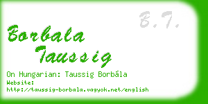 borbala taussig business card